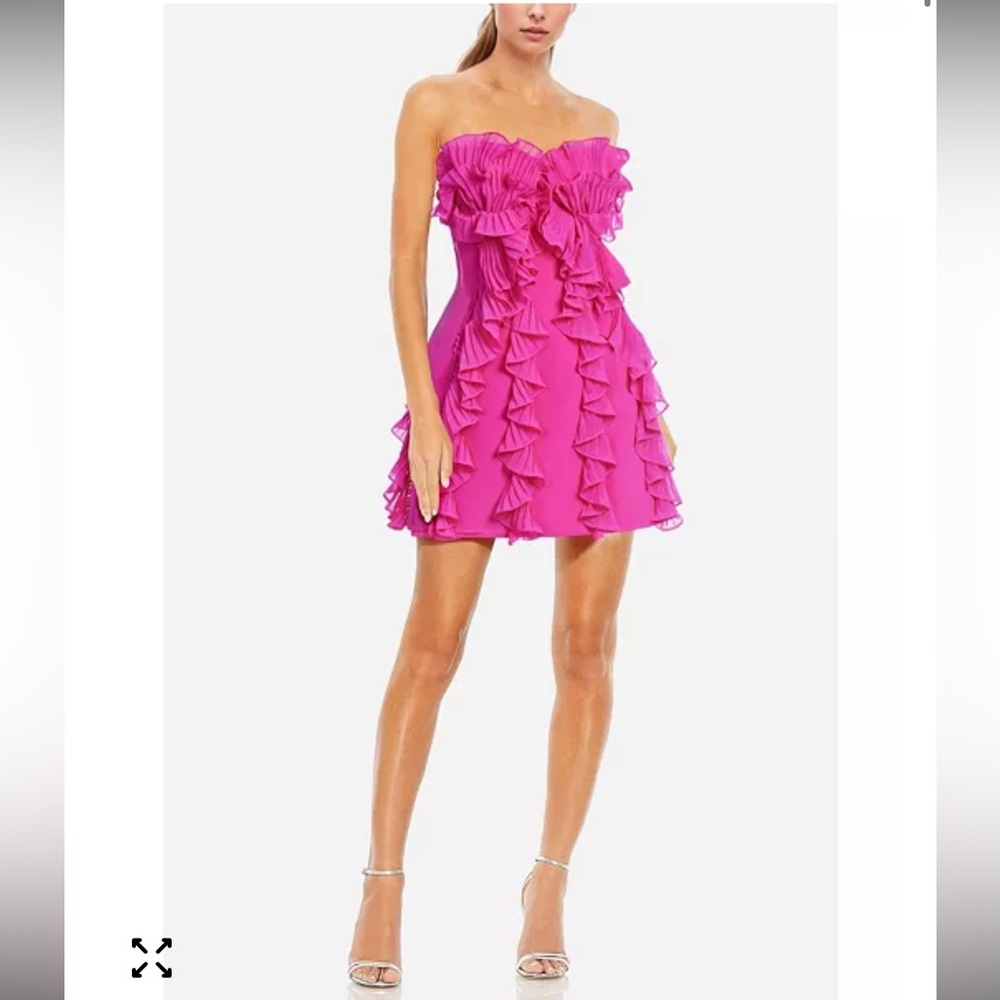 One33 Social Women's The Khefri Strapless Chiffon Cocktail Dress NWT